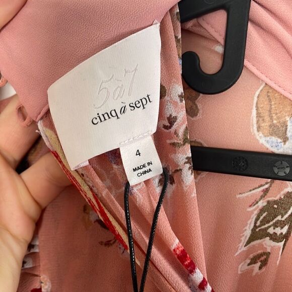 Cinq a Sept Jamie Floral Georgette Tiered Maxi Dress 4 - Picture 4 of 7